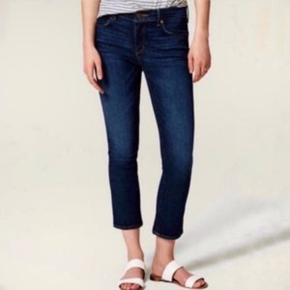 LOFT Ann Taylor Modern Crop Denim Skinny Jeans 26